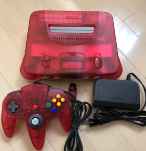 Nintendo 64 N64 1 Console Red + 1 Controllers Red  Japan