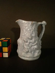 Antique CORK & EDGE English Blue Salt glaze pitcher - Picture 1 of 8