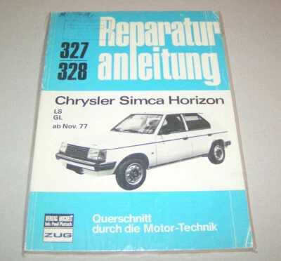 Originale Manuale di Riparazione Chrysler Simca Horizon Ls / LG - Da Novembre - Immagine 1 di 2