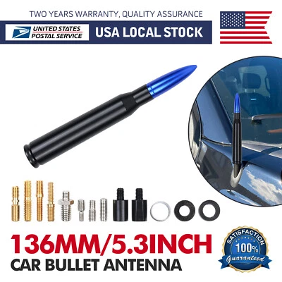Blue Black Bullet Style 5.3Inch Antenna Mast AM/FM for Chevrolet Silverado 2500 Foto 1 de 4