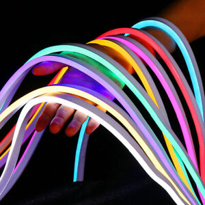 Super Brgiht 12V 2835 LED Neon Tube Strip Light Silica Gel Rope 12W/m 8×16mm