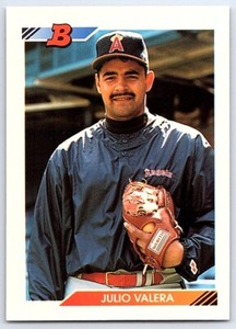 1992 Bowman Julio Valera California Angels #422