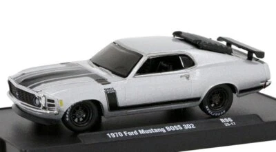FORD Mustang Boss 302 - 1970 - silver - M2 1:64 - Bild 1 von 4