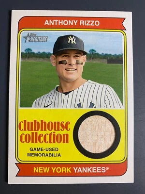 2023 Topps Heritage Anthony Rizzo Clubhouse Collection Bat Relic #CCR-AR Yankees - Image 1 of 2