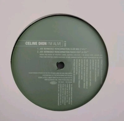 Celine Dion I'm Alive - The Remixes US 12" Promo Vinyl Johnny Rocks Joe Bermudez Foto 1 de 4