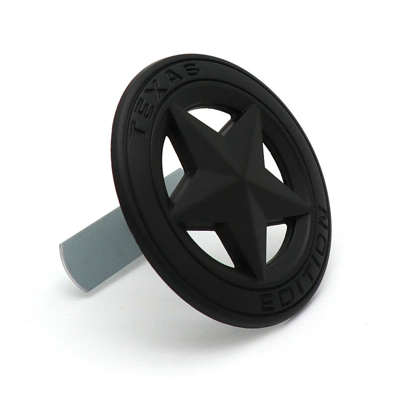 Black TEXAS EDITION Front Grille Emblem for Silverado Sierra Ram F150 250 350 — 第 1/4 张图片