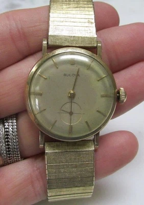 Reloj Pulsera Hombre Vintage 10K RGP Bulova L7 Manual ~ 17 Joyas ~ 4-A269 Foto 1 de 4