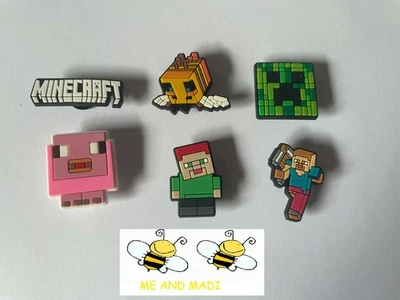 NEW 6 X MINECRAFT GAMING SHOE CHARMS FITS CROCS CARTOON CAKE DECORATING 10 - image 1 of 4