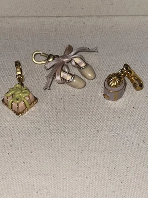 Pre-owned Lot of Three Juicy Couture Charms (Ballerina Shoes, Teapot, Cake) - Image 1 of 2