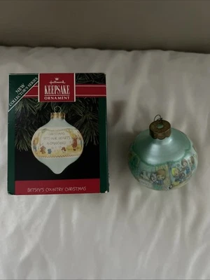 Vidrio adorno Hallmark Keepsake 1992 Betsey’s Country Christmas  Foto 1 de 4