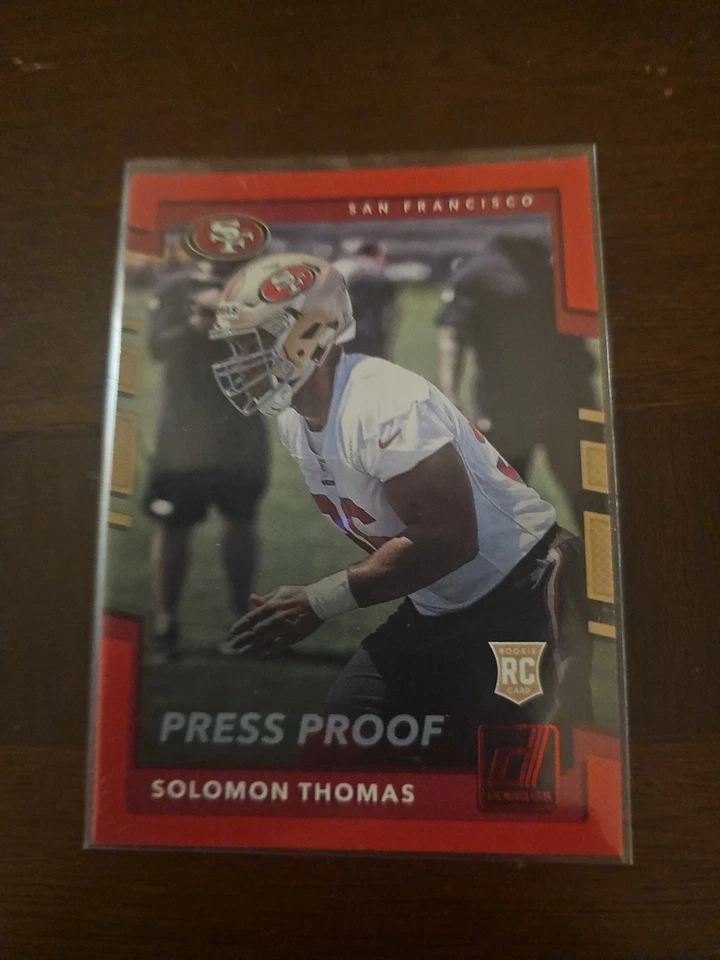 2017 Panini Donruss Press Proof Red Solomon Thomas Rc #366 San Francisco 49ers  - Image 1 of 1