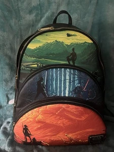 NWT DISNEY LOUNGEFLY STAR WARS LARGE BACKPACK 100 YEARS COLLECTION A60 - Picture 1 of 5