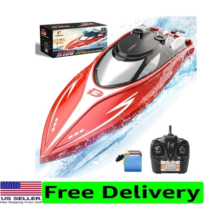 Barco de radiocontrol ultra rápido H120 para piscinas y lagos: aventura con control remoto para todas las edades Foto 1 de 4