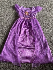 Disney Princess Rapunzel Tangled Nightgown Pajamas Purple Tulle, Size Small 6/6x - Picture 1 of 4
