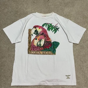 Vintage 90s Costa Rica Parrot Pura Vida Graphic Tee XL - Picture 1 of 7