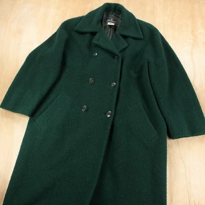 vtg 90s LES COPAINS Italy alpaca wool blend double breasted pea over coat 40 tag - Image 1 of 4