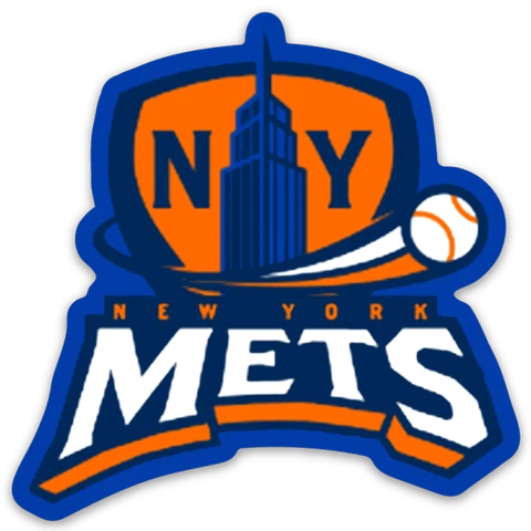 New York Mets Baseball Skyscraper Alternate Baseball Logo Type Die-Cut MAGNET Cover