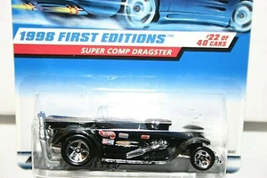Hot Wheels 1998 Primera Edición Super Comp Dragster # 655 Negro - Imagen 1 de 5