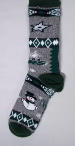 Dallas Stars Socks Large Size 10 to 13 Holiday Christmas Snowman Cover