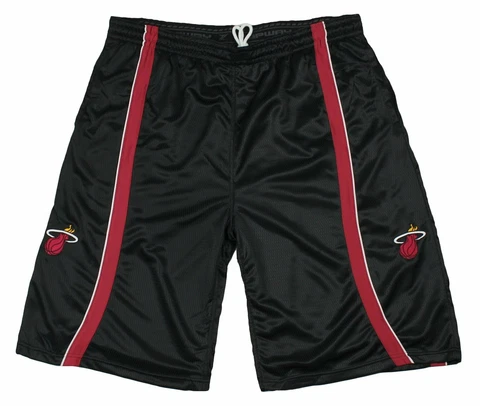 Zipway NBA Men's Big and Tall Miami Heat Mesh Shorts, Black Cover