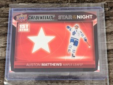 🔥AUSTON MATTHEWS🔥STAR OF THE NIGHT 1ST STAR 2021-22 CREDENTIALS