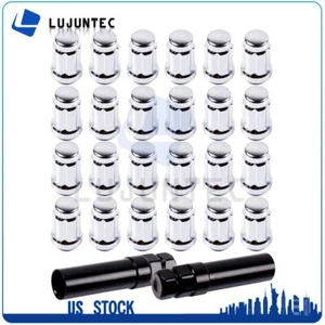 24 Chrome +2 Keys 6 Spline Lug Nuts 12x1.5 For Toyota Highlander 4Runner Avalon - Picture 1 of 12