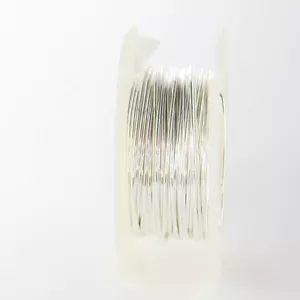 Alambre redondo de plata esterlina medio duro calibre 21 de un pie (0,724 mm) - Imagen 1 de 1