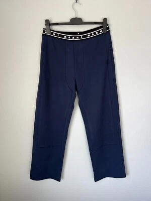 Pantalones deportivos Marni con bandas dobles hasta la rodilla - Talla 52 - Azul marino - NUEVO Foto 1 de 4