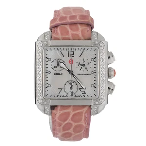 Reloj para mujer Michele Urban MW02H01 bisel de diamantes 33 mm con estuche y correa - Imagen 1 de 14