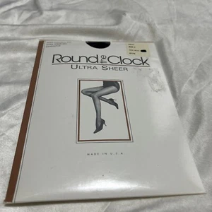 VTG Round The Clock Light Control Top Ultra Sheer Legs Sands Toe Pantt Hose Sz C - Picture 1 of 9