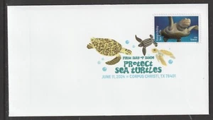 US 5865 Protect Sea Turtles Kemp's Ridley DCP FDC 2024 - Picture 1 of 1