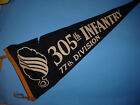 WW2 US Army 305th infantry 77th Division pennant Flag rare