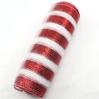Durable Decor Mesh Roll Packaging Net 26Cmx10 Yards Cane Decor Red & White