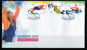 2012 Australia London Olympic Games Set Of 3 Stamps First Day Cover, VGC - Bild 1 von 1