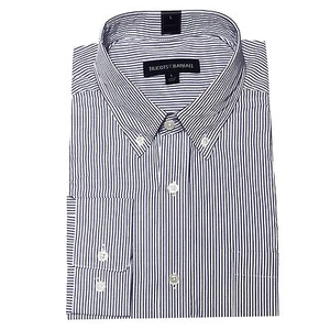 New Tricots St Raphael Men's Blue Stripe Woven Dress Shirt Size M, L MSRP $65 - Picture 1 of 1