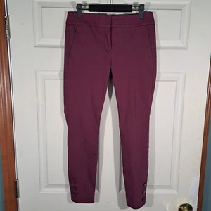 Loft Marisa Hose Gr. 2 lila / burgund Stretch schmale Knöpfe Taschen - Bild 1 von 13