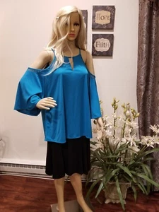 Women's Summer Top/Blouse Worthington Polynesian Blue XL BRAND NEW WITH TAGS! - Picture 1 of 5