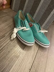 VANS Off the Wall Teal Aqua Skate Tennis Shoes Sneakers Size Womens 8 / Mens 6.5