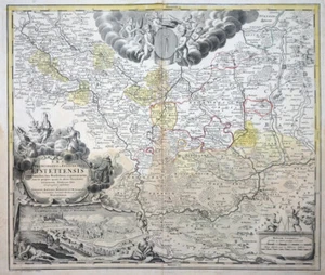 BAYERN PRINCIPATUS EPISCOPATUS EISTETTENSIS EICHSTÄTT WILLIBALDSBURG HOMANN 1740 - Foto 1 di 3