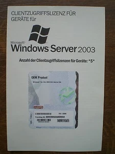 5 Device / Geräte CAL für Windows Server 2003 - auch R2 - Bild 1 von 1