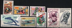CZECHOSLOVAKIA 1964 OLYMPICS SET OF 8 STAMPS MNH - Picture 1 of 1