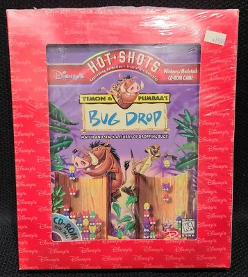 Lion King Timon & Pumbaa's Bug Drop Hot Shots PC Game New Sealed in Big Box - Image 1 of 4