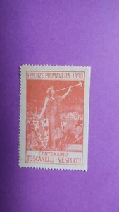 Vignette Italie Firenze Florence Firenze primavera 1898 Centenario Toscanelli Ve - Bild 1 von 2