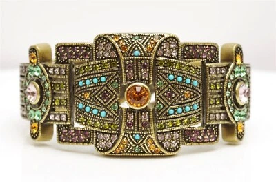 Impresionante Brazalete Brazalete con Bisagras Swarovski Multi Cristal HEIDI DAUS HSN Foto 1 de 4