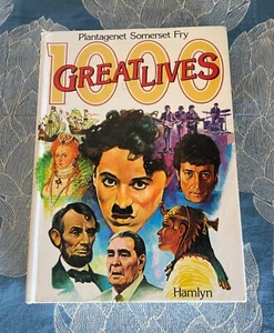 1000 Great Lives Reference Historical Figures 1984 Revised By Plantagnet Fry - Imagen 1 de 8