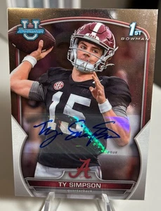 Bowman University Chrome 2022 - Chrome Prospect Auto Ty Simpson #80 (AU, RC) - Imagen 1 de 2