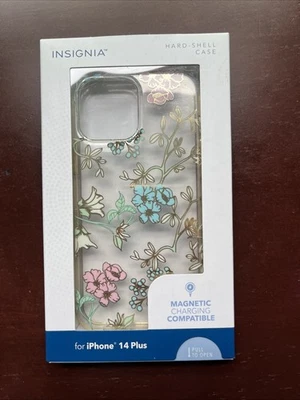 Funda rígida Insignia iPhone 14 Plus compatible con carga magnética floral Foto 1 de 3