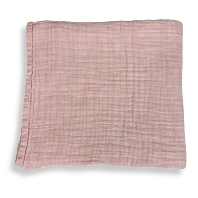 Aden + Anais Baby Blanket Blush Pink 100% Cotton Swaddle 43" by 46" - Image 1 of 4