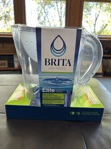 💧Brita Large 10 Cup Water Filter Pitcher W/ Brita Elite Filter White NEW SEALED - Picture 1 of 6