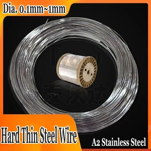 Thin Steel Wire Rope Hard Diameter 0.1mm 0.2mm~1mm 304 Stainless Steel Wire - Picture 1 of 8